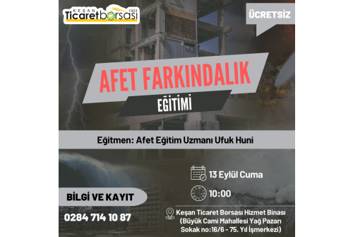 Afet Farkındalık Eği̇ti̇mi̇