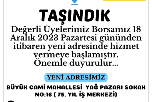 Taşındık